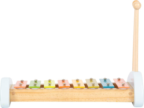 3+ Small Foot Wooden Kids Xylophone Groovy Beats Color-Coded Musical Instrument Toy with Mallets & Sheet Music Early