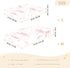 CZXW 52" 28" Bows Watercolor Pink Crib Sheets Fitted x Natural Cotton Soft & Breathable for Baby Crib Mattress