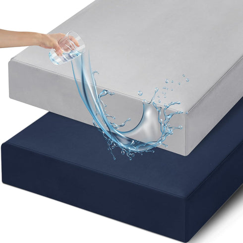 david's kids Waterproof Crib Sheets Fitted 2 Pack, Ultra Soft Breathable Crib