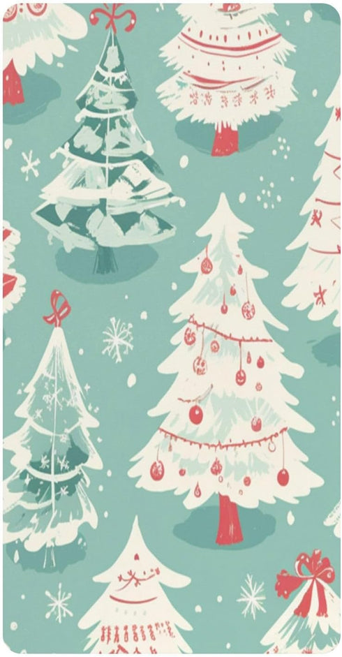 Bseiialft Colorful Christmas Trees Snow Crib Sheets for Boys Girls Soft and Breathable