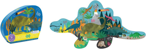 Floss & Rock Dino Dinosaur Shaped Jigsaw Puzzle with Shaped Box, 20 Piece, 16.5 Inch
