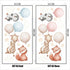 Generic (Set2) Pink Balloons With Baby Animals Wall Decal - Cute Animal Sticker for Nursery Decor - Removable Kids Room