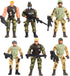 US Army Men and SWAT Team Toy Soldiers Action Figures Playset with Military Weapons Accessories, 12Pcs