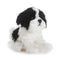 DEMDACO Sitting Small Havanese Dog Plush Stuffed Animal - Black and White