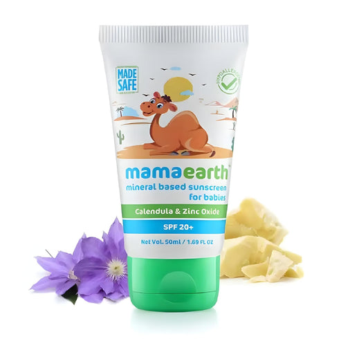 Mamaearth Mineral Based SPF 20+ Baby Sunscreen (1.69 Fl Oz (Pack of