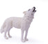 UANDME 4pcs Wolf Toy Figurines Set, Arctic Wolf Family Cake Topper Toy Gift for Kids (White)