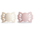 Symmetrical 0-6 FRIGG Lucky SilkySoft Silicone Baby Pacifier | Made in Denmark | BPA-Free (Cream/Blush, Months)