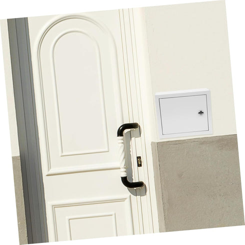 TOPPERFUN 4 Wall Mount Lockable Milk Box for Secure Waterproof Iron Milk Storage Organizer for Half-Gallon Bottles