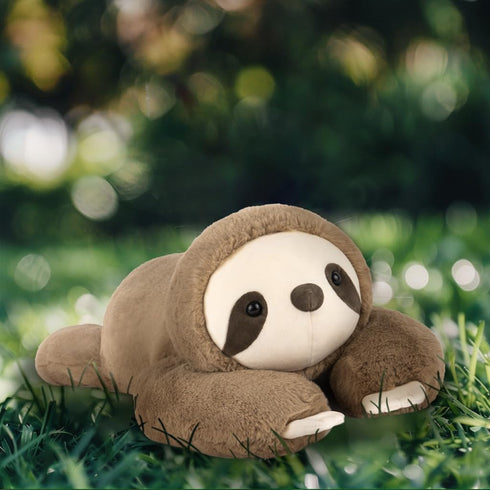 20" 3.3 Niuniu Daddy | Pound Weighted Sloth Stuffed Animals for Adults & Kids & Baby, Large Brown Sloth Weighted Lap