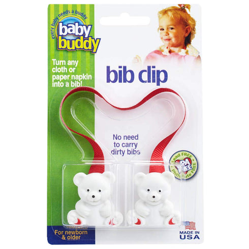 Baby Buddy Bib Clip, Newborn Must Have and Travel Essential, Turn Any Cloth, Towel, or Napkin into a Bib for Feeding or