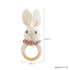 Wooden Baby Rattle, Crochet Bunny Rattle with Wood Ring, Newborn Wooden Animal Rattle Toy for Infant Bunny Wood Rattle