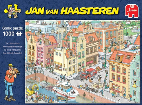 Jumbo 1,000 Piece Jigsaw Puzzle - Jan Van Haasteren 'The Missing Piece' Unique Comic Fun Design