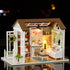 1:24 TuKIIE DIY Miniature Dollhouse Kit, Scale Wooden Mini Doll House Accessories with Furniture for Kids Teens
