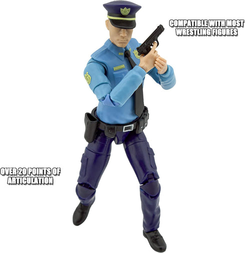 6.5 Inch Figures Toy Company Ultimate Police Officer Figure with Deluxe Articulation