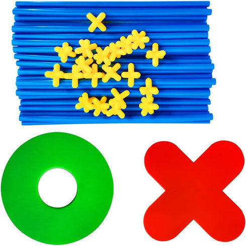 RAINBOW TOYFROG Jumbo Tic Tac Toe Game Set, Large Indoor Outdoor Games for Family and Party