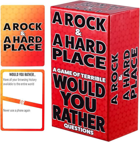 A Rock & A Hard Place Would You Rather - Card Game for Adults, Party Games for Game Night