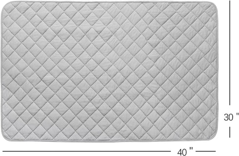 Toddler Comforter Blanket for Daycare, Baby Crib Nap Quilted Blanket 30"x40", Lightweight Grey Swaddle for Kids