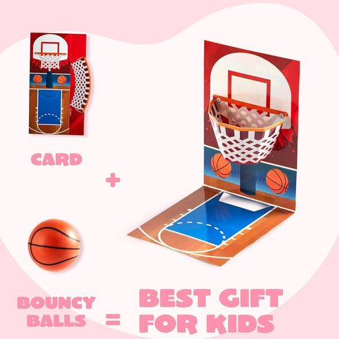36 JOYIN Pcs Valentines Day Soccer Football Volleyball Basketball with Sports Game Cards for Kids Valentine's Classroom