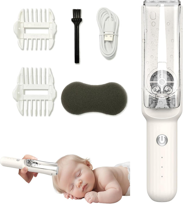 Baby Hair Clippers with Vacuum, Ultra Quiet Kids Hair Trimmer, Cordless Electric