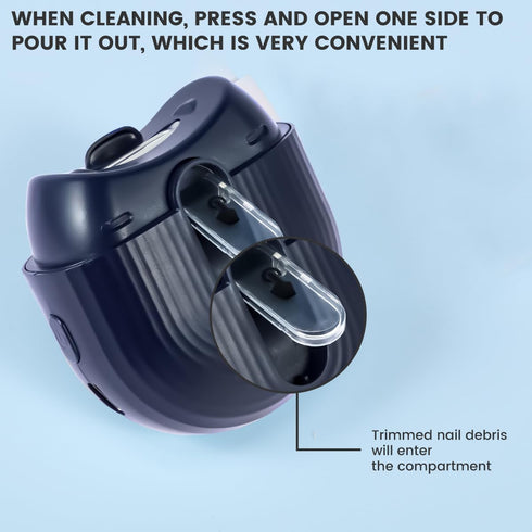 Fizocosisto 2 Trimmer (2 Electric Nail Clipper with Light & Speeds, Portable Rechargeable Nail Cutter Safety Fingernail