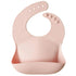 mushie Adjustable Fit Silicone Baby Bib | Waterproof Bibs (Blush)