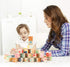 1-3 36 1.7" Wooden ABC Toy Building Blocks for Toddlers PCS Wood Alphabet Number Blocks for Stacking Learning Preschool