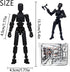 DANONI Titan13 13 3D Dummy 13 Action Figure, Lucky Robot Action Figures, Printed Multi-Jointed Movable Action Figure