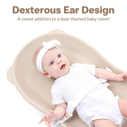 Wipe-Clean Baby Diaper Changing Pad Waterproof & Wipeable Teddy Bear Easy to Clean, Soft EVA Foam Changer Pads