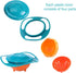 Berry President Magic Bowl, 360 Degree Rotation Spill Resistant Gyro Bowl with Lid for Toddler Kids (Pink+Blue+Green)