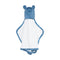 Little Giraffe Luxe Baby Towel with Ears, 24" x 41", Cornflower