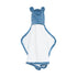 Little Giraffe Luxe Baby Towel with Ears, 24" x 41", Cornflower