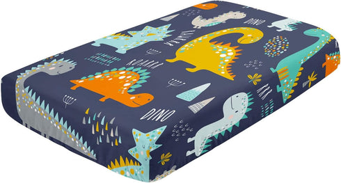 Datura home 3-Piece Set Crib Bedding with Comforter, Sheet & Skirt, Watercolor Butterfly Printed Nursery Bedding