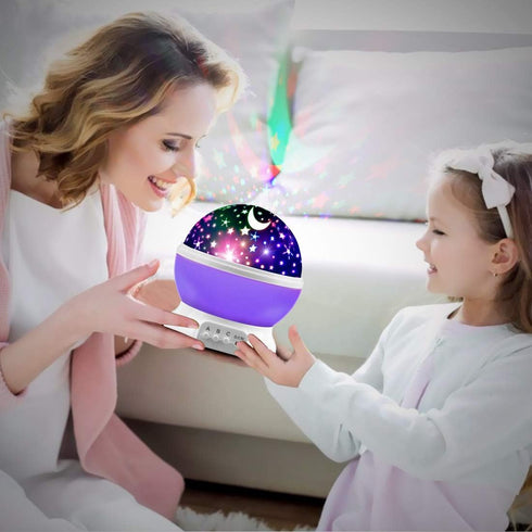 MOKOQI Star Projector Night Lights for Kids, Purple Projection Lamp for 1-14 Year Olds, Glow in The Dark Stars