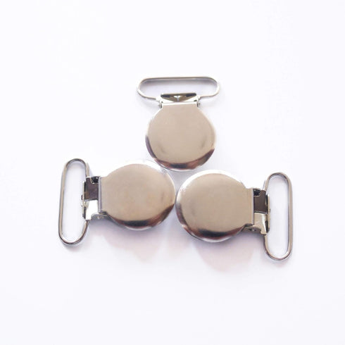 1" Holders/Bib/Dummy (50pcs) Pacifier Suspender Clips, Pacifier Clips with Plastic Teeth Insert to Protect Fabric