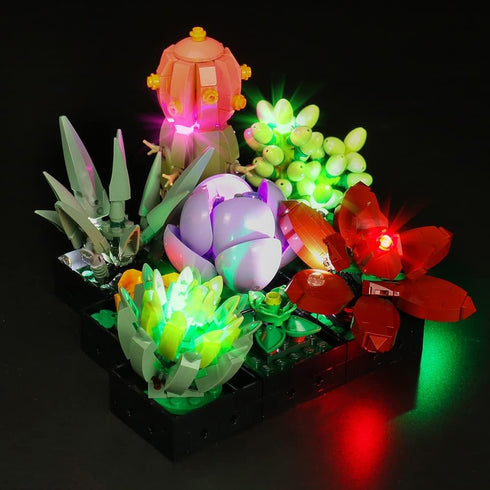 Set VONADO Light for Lego Succulents & Botanical Plants, Adults & Kids Compatible, No Lego Models