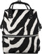 HCBPWVQA Zebra Animal Diaper Bag with Changing Pad and Pacifier Holder, Multifunction Laptop