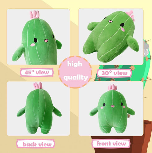 BABOLI Cuddly Cactus Stuffed Plant Animal Plush Toy Pillow, 13.5 Inch, Sweet Mascot Gifts for Kids