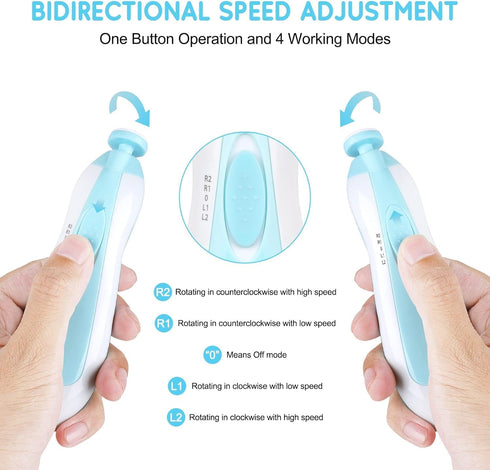 Trimmer Set, 6 1) Baby Nail Electric, Baby Nail Clippers, Baby Grooming Kit Manicure Nail File Baby Essentials Must