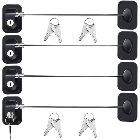 Hotop 4 Pack Fridge Cabinet Locks for Kids, Self Adhesive Child Proofing Safety Locks