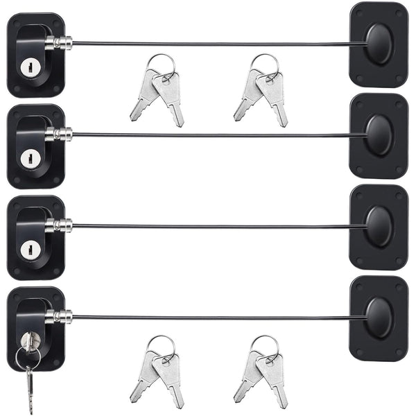 Hotop 4 Pack Fridge Cabinet Locks for Kids, Self Adhesive Child Proofing Safety Locks