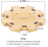 6.5" 70-Sheets 8 Set Exqline Mexican Train Dominoes Accessories - with Pine Mexican Train Hub, Mexican Train Score Pads
