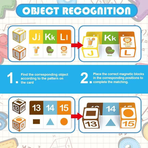 oeleofybb Set Children's Multiple Activity Toys Educational Alphabet Building Blocks