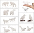 18PCS Arctic Animal Figures, Realistic Polar Animal Toys for Kids with Ocean Sea Animal Figurines
