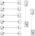 8 Pieces Refrigerator Lock with 10 Keys, Fridge Lock and Child Safety Cabinet Locks with Strong Adhesive (White)