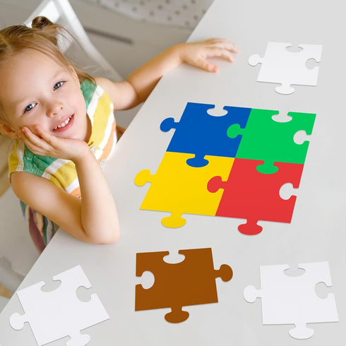 Sonwyoung 30 (8 9 Inch) Pcs Large White Blank Puzzle Pieces Bulk to Draw on Make Your Own Jigsaw Puzzle Pieces Giant