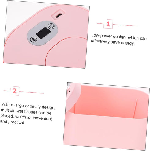 Holibanna Baby Diaper Wipe Warmer Adjustable Temperature Control Large Capacity Wet Tissue Heating Box for Newborns