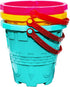 Holady 7.3'' Summer Plastic Beach Castle Mold Buckets, Large Size Sand Bucket Water Bucket for Beach Fun Great Party