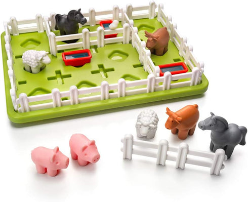 60 5+ SmartGames Smart Farmer Barnyard STEM Focused Cognitive Skill-Building Logic Puzzle Game with Challenges for Ages