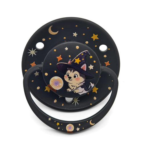 Jumbo Comfort Pacifier Stress Relief & Sleep Aid with Magical Husky Puppy