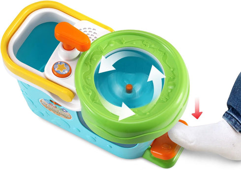 Set 3-5, LeapFrog Clean Sweep Learning Caddy, Kids Mop and Broom Cleaning Toy for Ages Blue